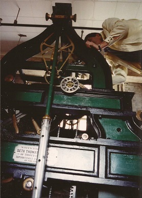 Independence hall, tower clock, clock repair